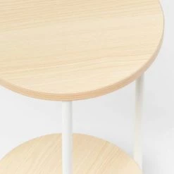 Alternative view of Wood Tub Table White Metal - Brightroom™