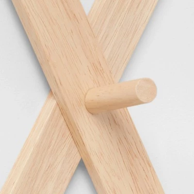 Accordion 16 Hooks Rail Light Wood - Brightroom™ 2 Accordion 16 Hooks Rail Light Wood - Brightroom™ - Image 2