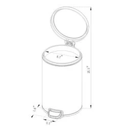 12L Round Step Trash Can - Brightroom™ Silver -Brightroom shop GUEST e82766d3 9331 4633 8430 221eb04b39cf