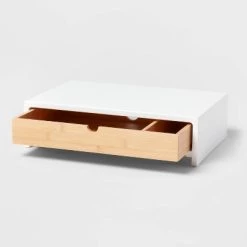White Monitor Stand with Drawer - Brightroom™ -Brightroom shop GUEST f3d4417b 173a 458d b9d4 4d9d410722aa