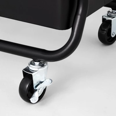 3 Tier Metal Utility Cart - Brightroom™ Black 2 3 Tier Metal Utility Cart - Brightroom™ Black - Image 2