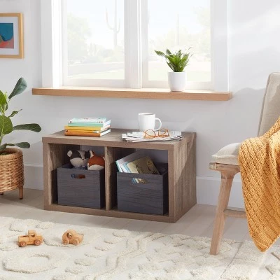 2 Cube Organizer - Brightroom™ Black Oak 1 2 Cube Organizer - Brightroom™ Black Oak